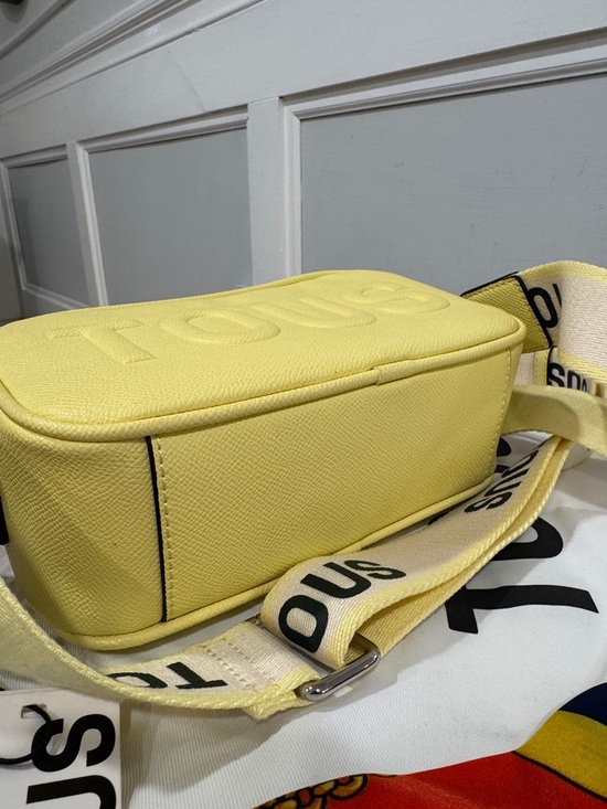 TOUS La Rue Reporter Yellow Logo Crossbody Camera Bag - Picture 9 of 17